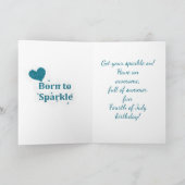 7月4日の誕生日は、あなたの輝きを得ます カード (内部)