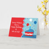 7月4日の誕生日グリーティングカード カード (黄色い花)