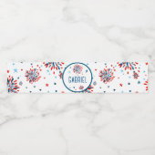 7月4日の誕生日パーティー ペットボトルラベル (シングルラベル)