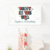 7月4日の誕生日パーティー(米国) 横断幕 (インサイチュ)