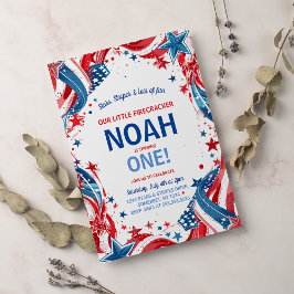 7月4日の誕生日招待状7月4日パーティー 招待状