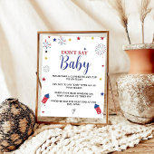 7月4日の赤ちゃんシャワーベビーゲームとは言わない ポスター