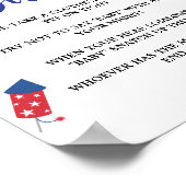 7月4日の赤ちゃんシャワーベビーゲームとは言わない ポスター (角)