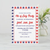 7月4日の赤と赤の星 招待状 (スタンド正面)