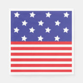 7月4日の赤と青の紙ナプキン スタンダードランチョンナプキン (正面)