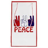 7月4日の赤の白と青の平和SGB スモールペーパーバッグ (正面)