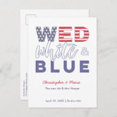 7月4日の赤白と青の結婚展開 案内ポストカード (正面/裏面)