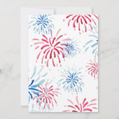 7月4日の赤白青ジェンダーが爆竹を明かす 招待状 (裏面)