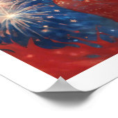 7月4日の赤花火大会 ポスター (角)