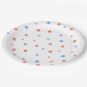 7月4日の赤青と白のパーティー紙プレート ペーパープレート (アングル)