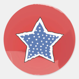 7月4日の赤青星・白星付き ラウンドシール