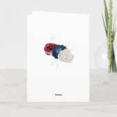 7月4日の赤、白、青のフローラ写真 シーズンカード (裏面)