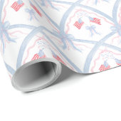 7月4日の赤・白・青の国旗のパターン ラッピングペーパー (ロールコーナー)