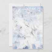 7月4日の青い着色カーネーション結婚の花 招待状 (裏面)