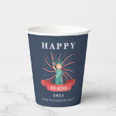 7月4日の青い自由の女神 紙コップ (裏面)