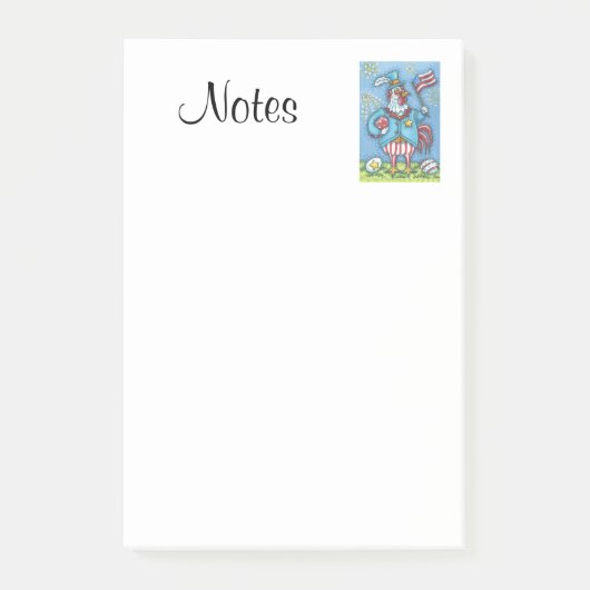 7月4日の鶏、鶏の3Mポスト®ノート ポストイット (正面)