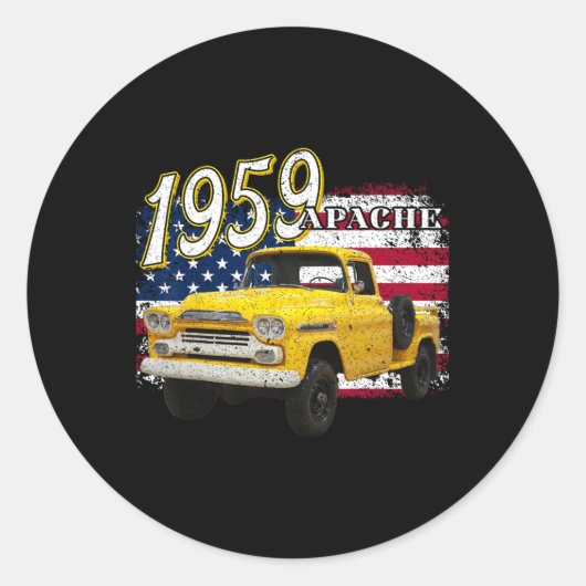 7月4日の59 Apache Truckアメリカ ラウンドシール (正面)