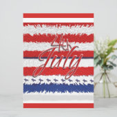 7月4日の「独立記念日」パーティーのカスタマイズ 招待状 (スタンド正面)