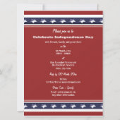 7月4日の「独立記念日」パーティーのカスタマイズ 招待状 (裏面)