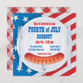 7月4日のCookoutの招待状 招待状 (正面/裏面)