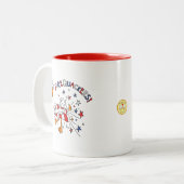 7月4日のFirequackers Duck Coffee Mug ツートーンマグカップ (正面左)