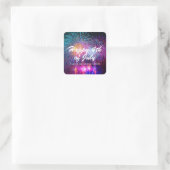 7月4日のFireworksクールパーティー スクエアシール (バッグ)