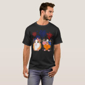 7月4日のHappy Independence Day July Guinea Pig Love Tシャツ (正面フル)