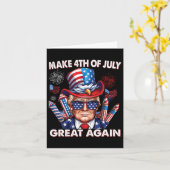 7月4日のMake 4再素晴らしび7月4日トランプ4日Ju カード (黄色い花)