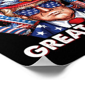 7月4日のMake 4再素晴らしび7月4日トランプ4日Ju ポスター (角)