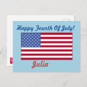 7月4日のOLD GLORY HAPPY ポストカード (正面/裏面)