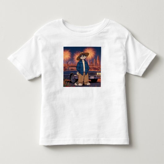 7月4日のVato Lobo トドラーTシャツ (正面)