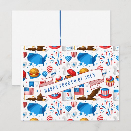 7月4日はがき ポストカード (正面/裏面)