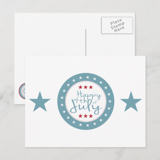 7月4日はがき ポストカード (正面/裏面)