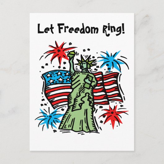 7月4日はがき:Lady Liberty ポストカード (正面)