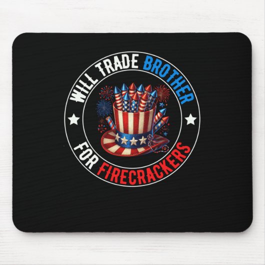 7月4日は兄を爆竹Paで取引する マウスパッド (正面)