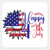 7月4日ひまわり スクエアシール (正面)