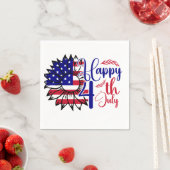 7月4日ひまわり スタンダードカクテルナプキン (インサイチュ)