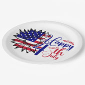 7月4日ひまわり ペーパープレート (アングル)