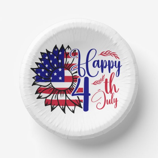 7月4日ひまわり ペーパーボウル (正面)