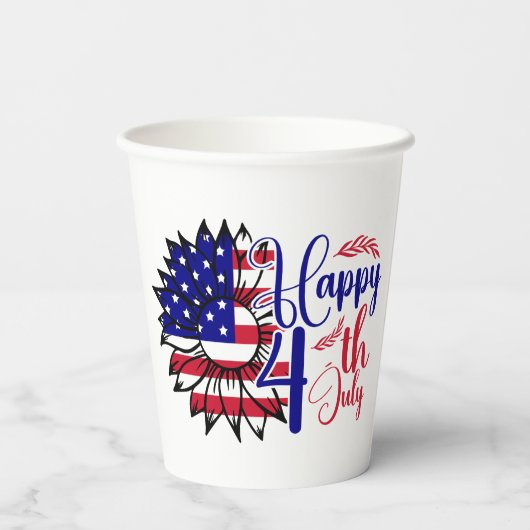 7月4日ひまわり 紙コップ (裏面)