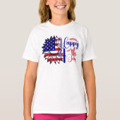 7月4日ひまわり Tシャツ (正面)
