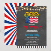 7月4日ひまわりBBQ招待状 招待状 (正面/裏面)