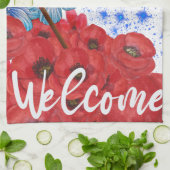 7月4日へようこそ キッチンタオル (折り畳み)