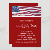 7月4日または選挙運動のパーティの招待状 招待状 (正面/裏面)