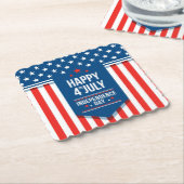 7月4日めでたい星とストライプ ペーパーコースター (アングル)