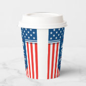 7月4日めでたい星とストライプ 紙コップ (左)