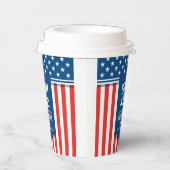 7月4日めでたい星とストライプ 紙コップ (右)