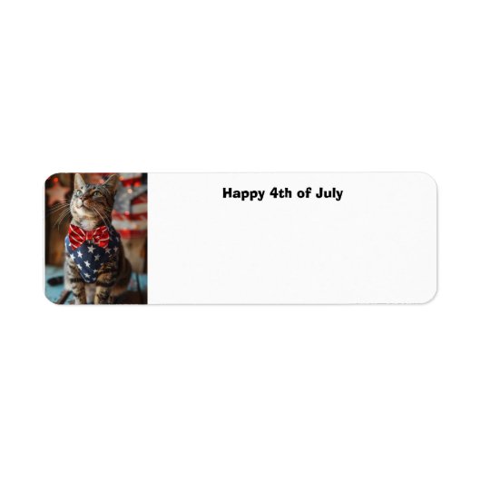 7月4日めでたい猫 ラベル (正面)