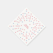 7月4日めでたい花火と星 スタンダードカクテルナプキン (角)