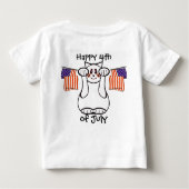 7月4日めでたい – Lucky Cat ベビーTシャツ (裏面)